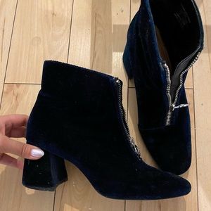 Zara velvet boots